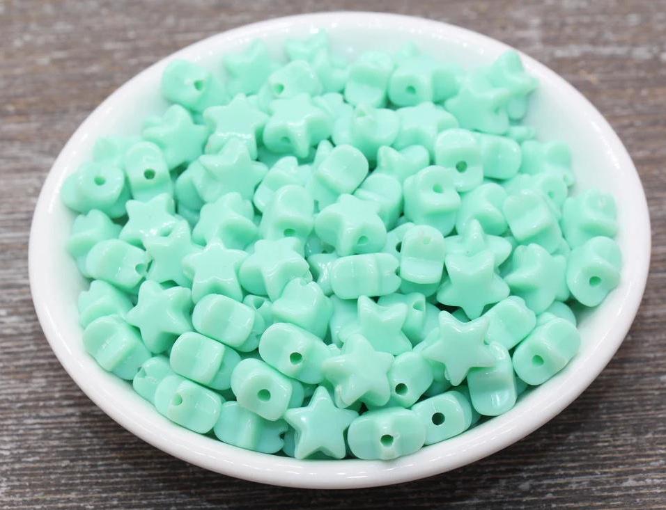 Star Beads, Plastic Star Beads, Chunky Star Beads, Beads for Bracelet