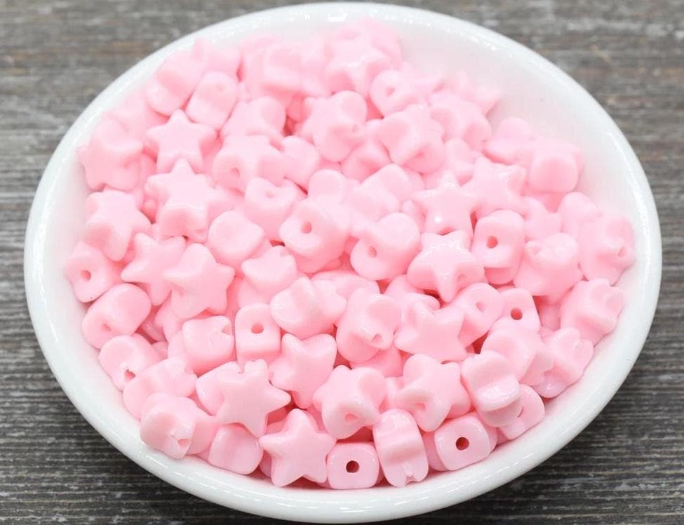 Star Beads, Plastic Star Beads, Chunky Star Beads, Beads for Bracelet
