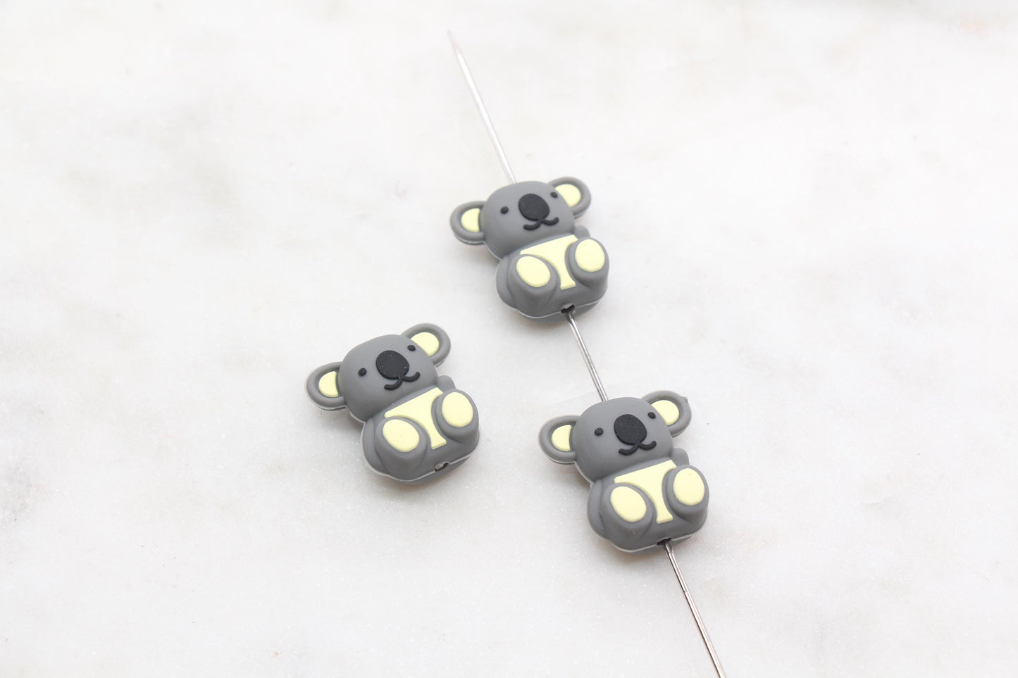 3D Koala Silicone Beads, Animal Focal Beads, Chunky Beads, Silicone Loose Beads #613