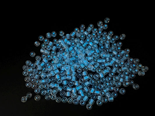 GLOW Glass Beads, 4mm 6/0 Glass Beads, Glow in Dark Iridescent Beads with White Lining Beads, Rocailles Beads, Beading Supplies #3326