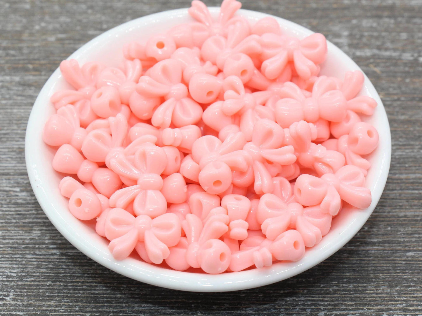 Bow Beads, Plastic Bow Beads, Colorful Acrylic Bow Beads, Beads for Bracelet, Chunky Beads