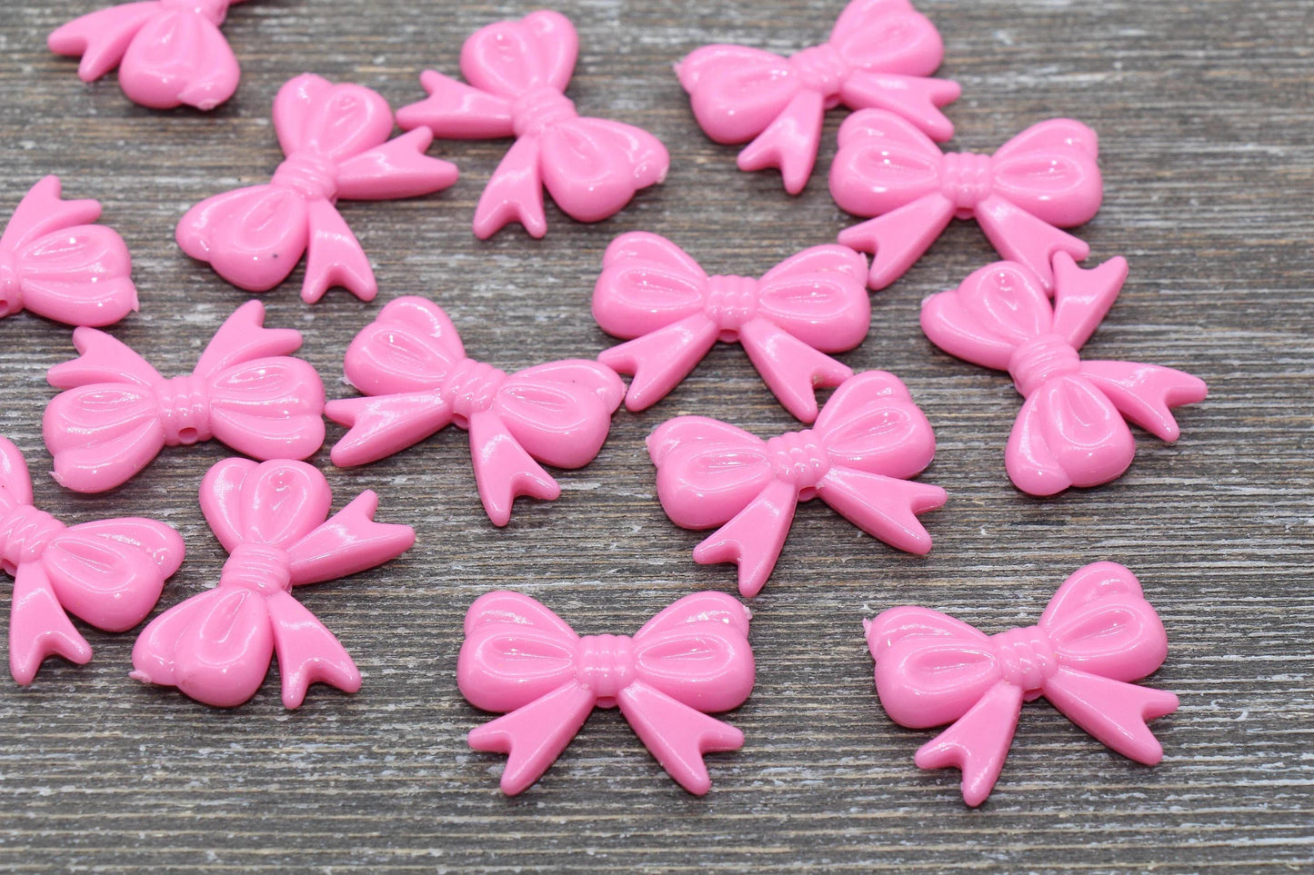 Bow Beads, Plastic Bow Beads, Pastel Bow Beads, Chunky Bow Beads, Beads for Bracelet