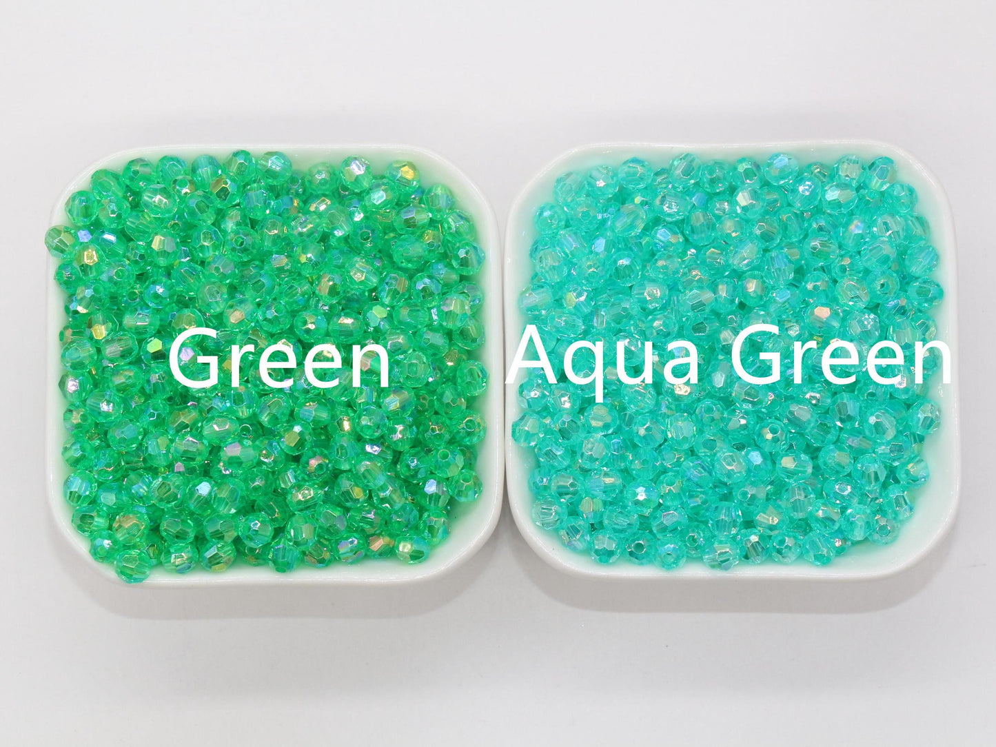 6mm Iridescent Faceted Beads, AB Finish Faceted Beads, Round Gumball Beads, Beads for Bracelets