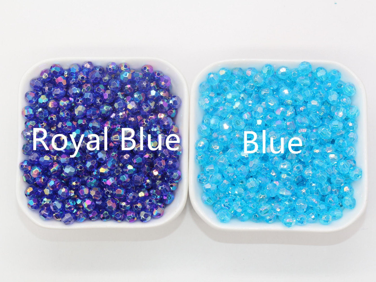 6mm Iridescent Faceted Beads, AB Finish Faceted Beads, Round Gumball Beads, Beads for Bracelets