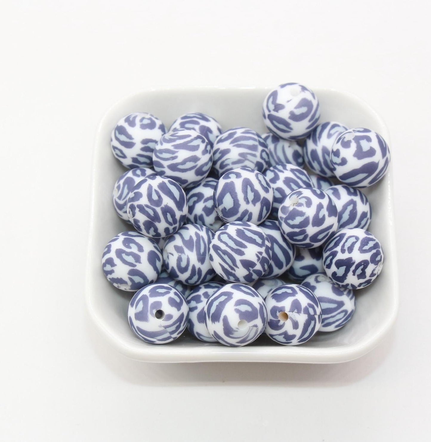 15mm Leopard Printed Beads, Animal Print Silicone Beads, Round Bubblegum Beads, Beads for Pens, Beads for Bracelets