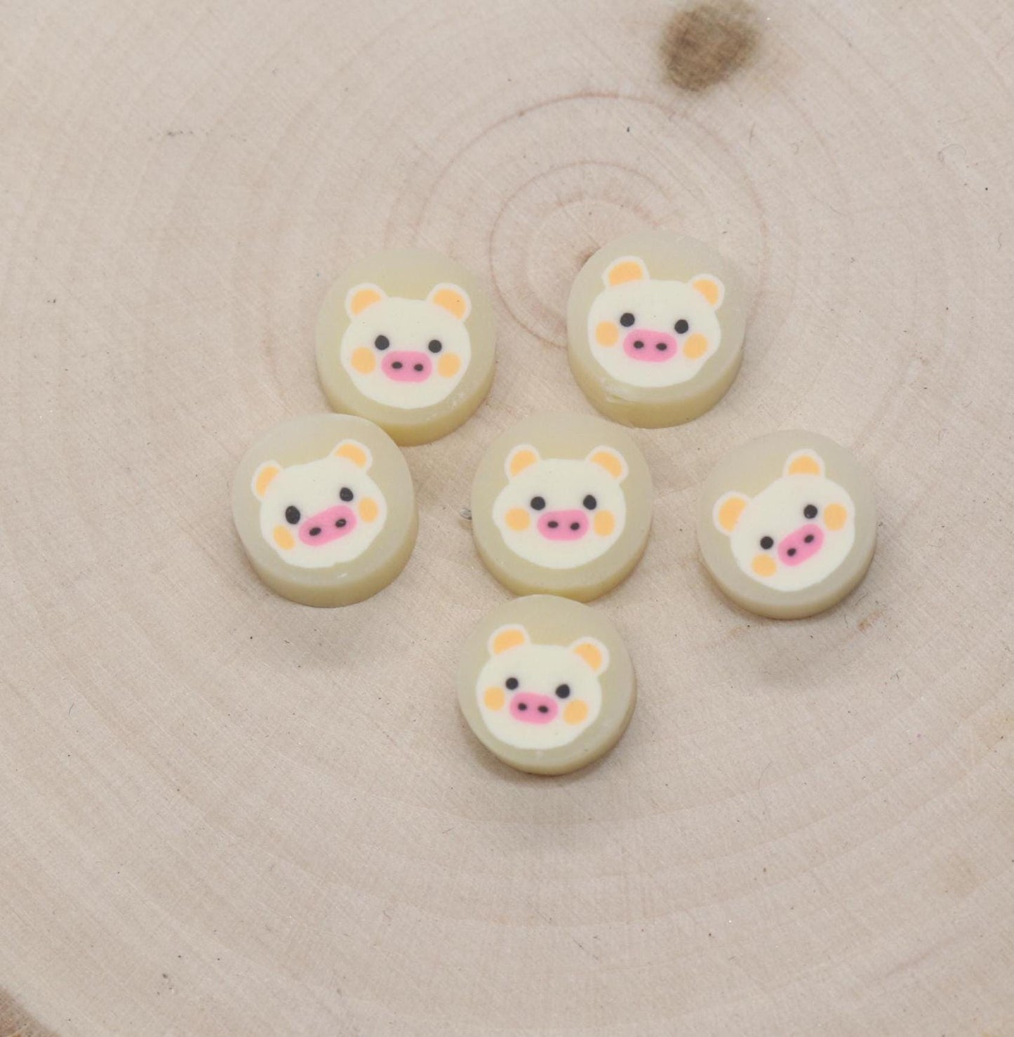 Animal Polymer Clay Beads, Frog, Panda, Duck, Bunny, Tiger, Dog, Pig Beads, Jewelry Beads