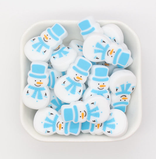 Winter Themed Focal Beads, Snowman, Penguin, Polar Bear, Gnome Focal Beads, Silicone Loose Beads, Beadable Pen Beads