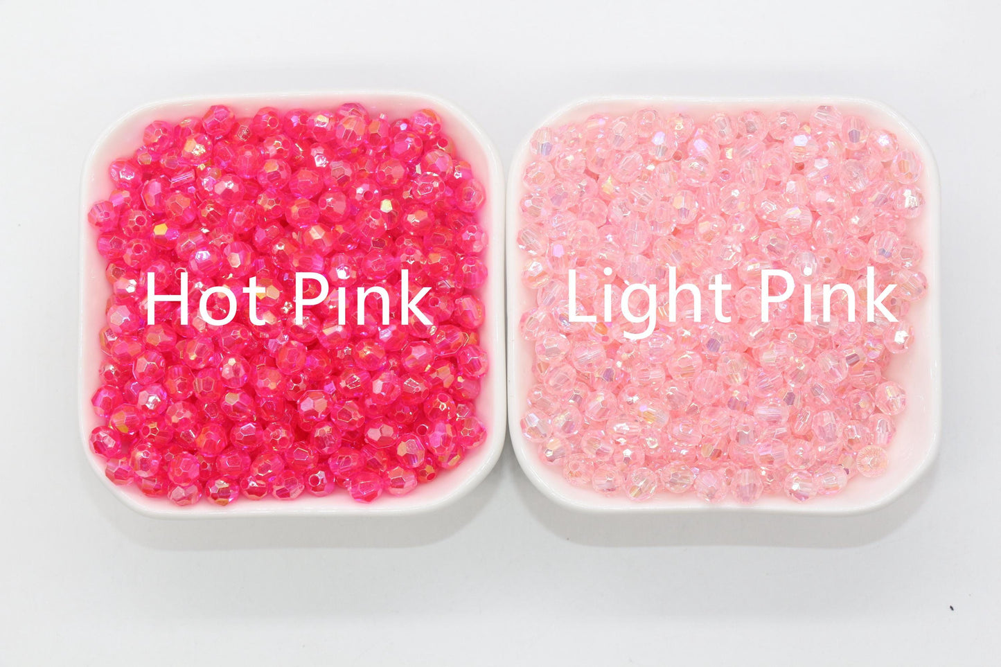 6mm Iridescent Faceted Beads, AB Finish Faceted Beads, Round Gumball Beads, Beads for Bracelets