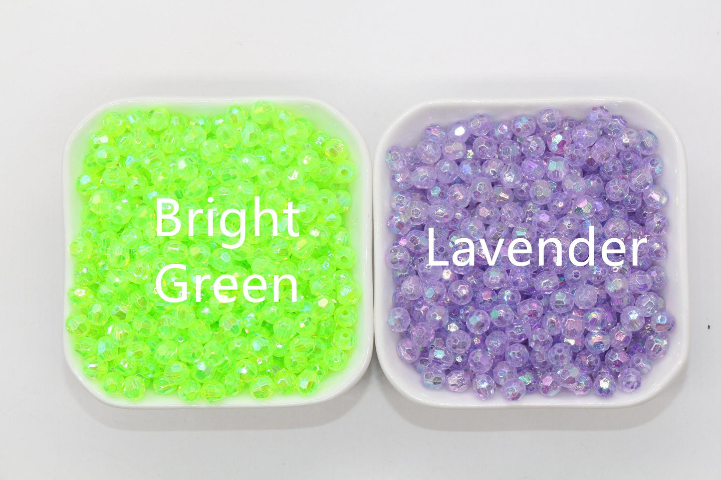6mm Iridescent Faceted Beads, AB Finish Faceted Beads, Round Gumball Beads, Beads for Bracelets