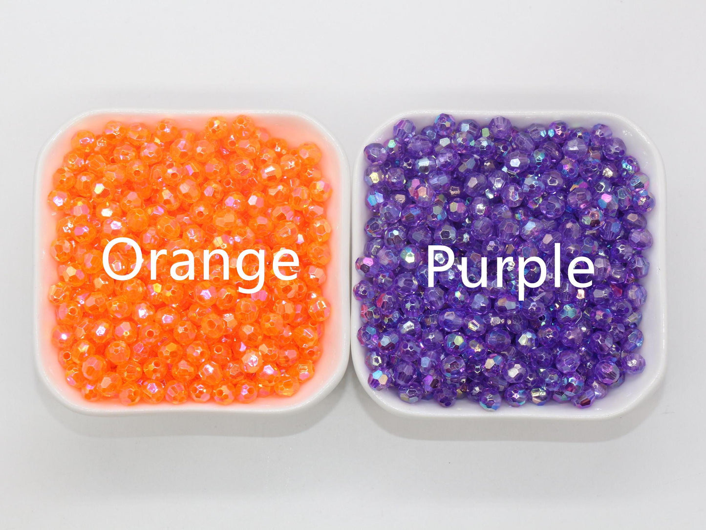 6mm Iridescent Faceted Beads, AB Finish Faceted Beads, Round Gumball Beads, Beads for Bracelets