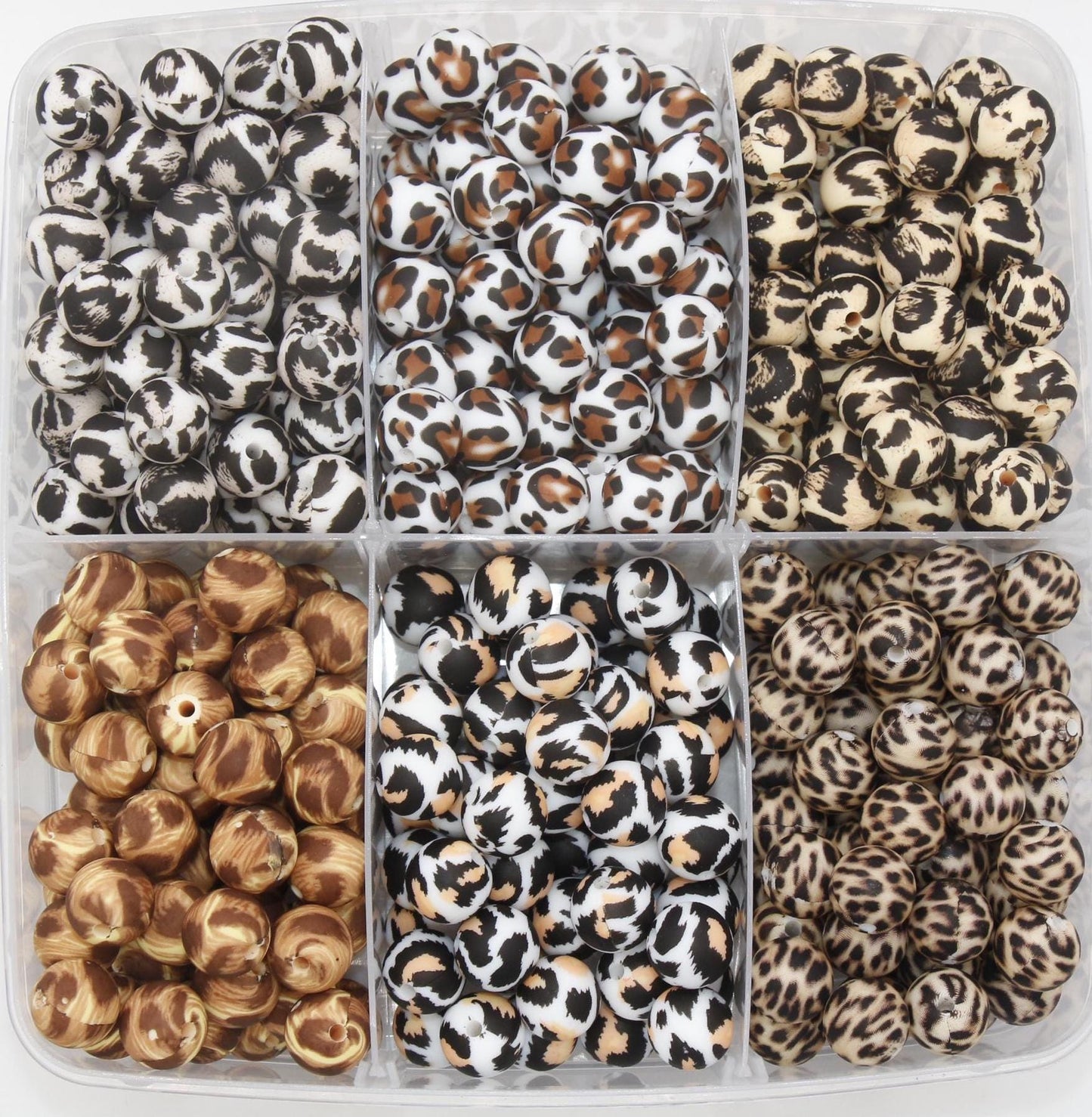 12mm Leopard Silicone Beads, Animal Printed Silicone Beads, Bubblegum Beads, Beads for Pens, Beads for Bracelets