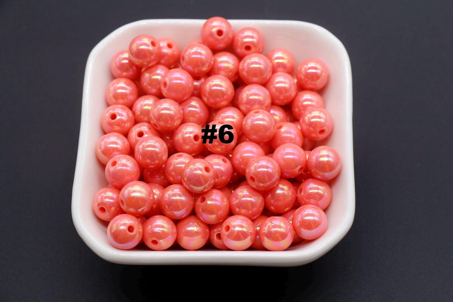 10mm Pink AB Beads, Iridescent Beads, Sparkle Pink Gumball Beads, Bubblegum Beads, Chunky Beads, Beads for Bracelets