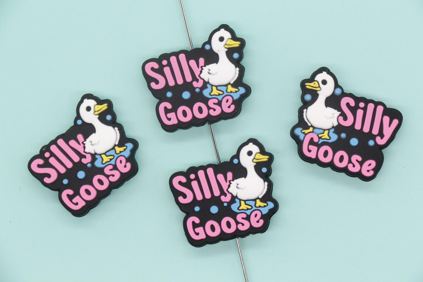 Silly Goose Beads, Goose Focal Beads, Animal Focal Beads, Silicone Loose Beads, Focal Beads #739