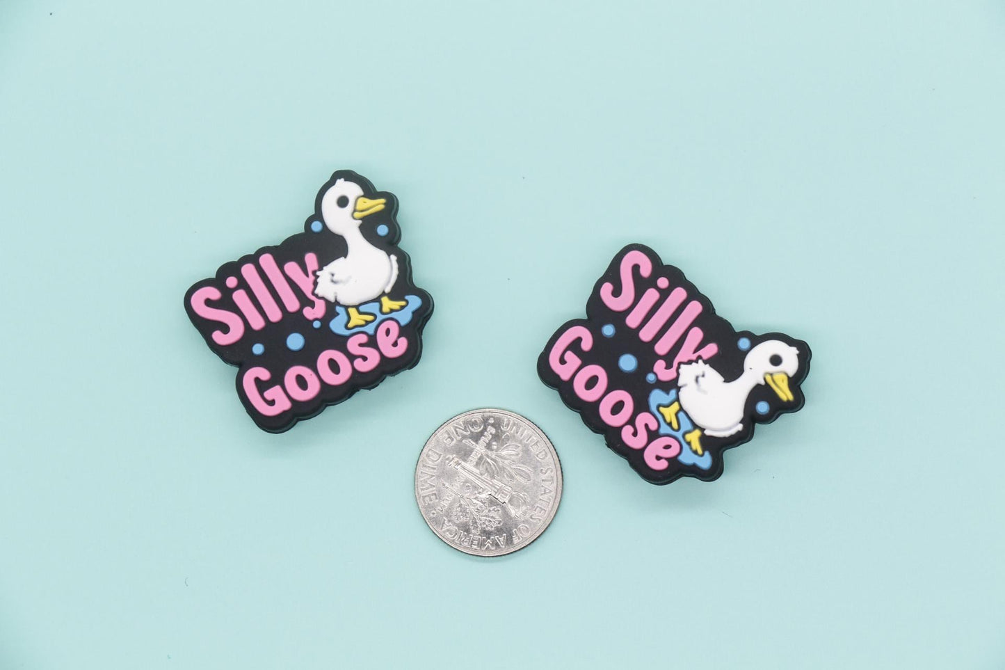 Silly Goose Beads, Goose Focal Beads, Animal Focal Beads, Silicone Loose Beads, Focal Beads #739