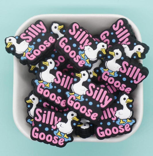 Silly Goose Beads, Goose Focal Beads, Animal Focal Beads, Silicone Loose Beads, Focal Beads #739