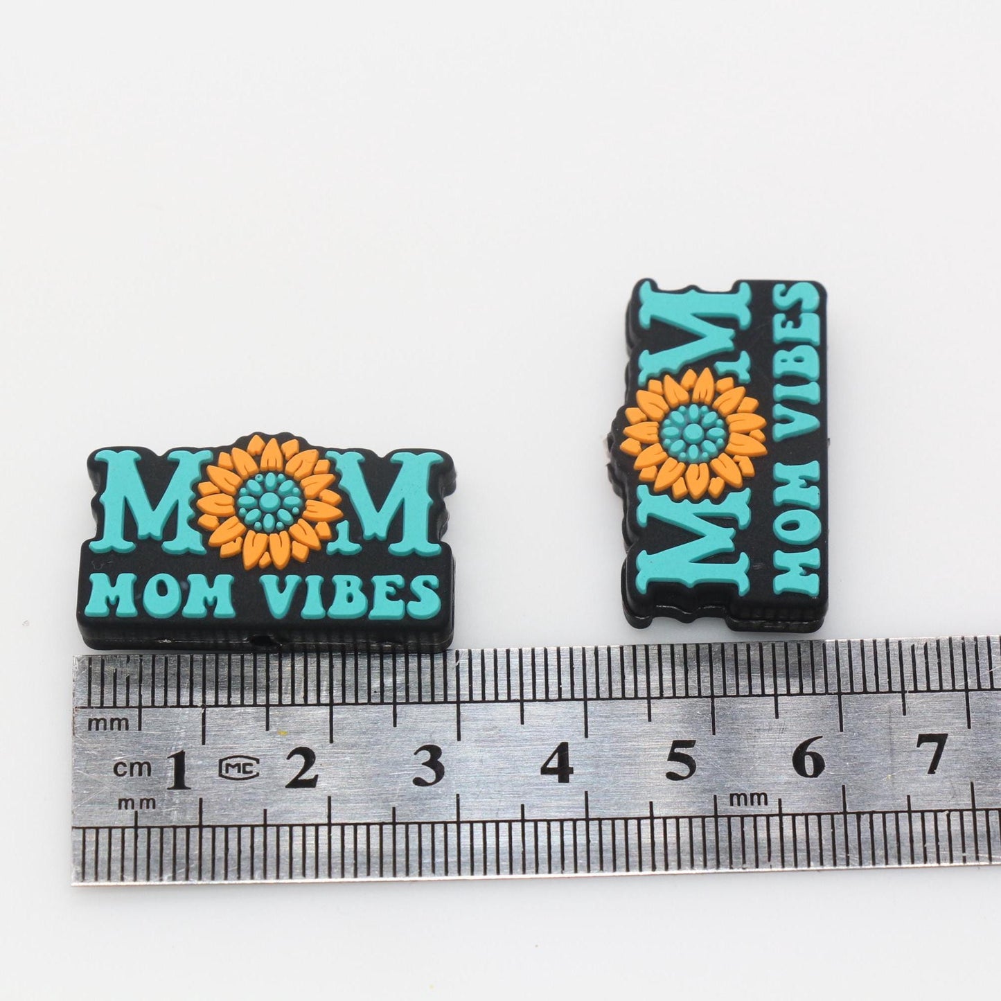 Mom Vibes Beads, Sunflower Mama Silicone Beads, Silicone Chunky Beads, Silicone Loose Beads, Focal Beads #718