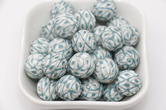 15mm Christmas Lights Printed Beads, Christmas Printed Silicone Bubblegum Beads, Beads for Pens, Beads for Bracelets #S249