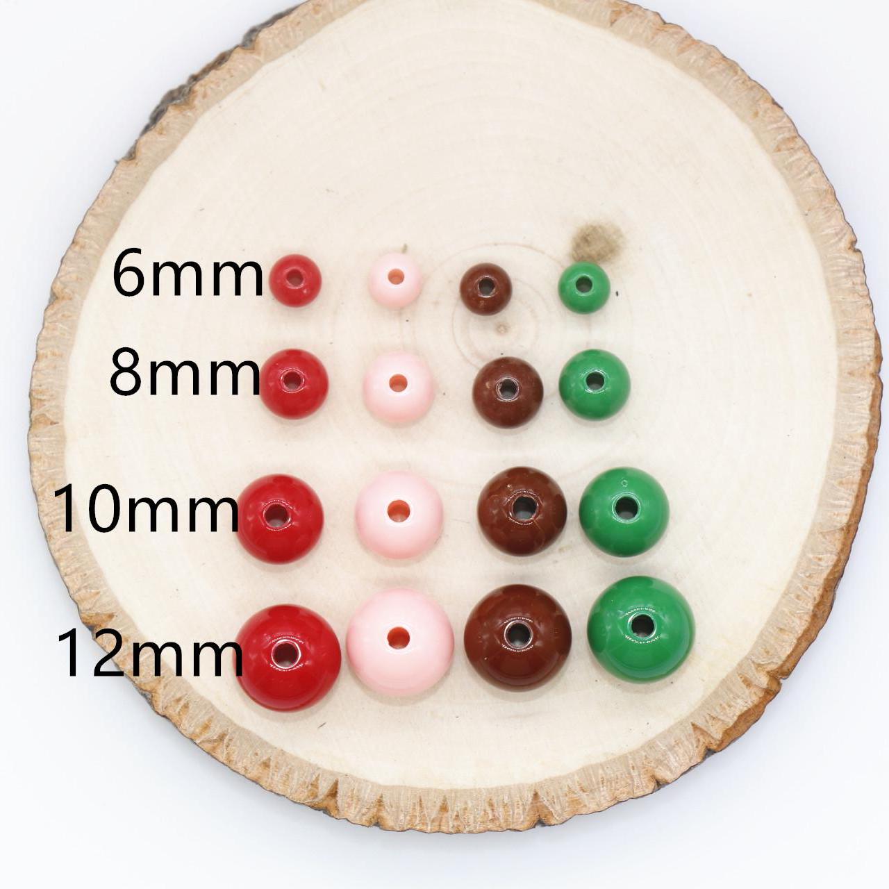 Christmas Gumball Beads, Holiday Themed Beads, Plastic Bubblegum Beads, Beads for Bracelets, Jewelry Making, Available in 6mm 8mm 10mm 12mm