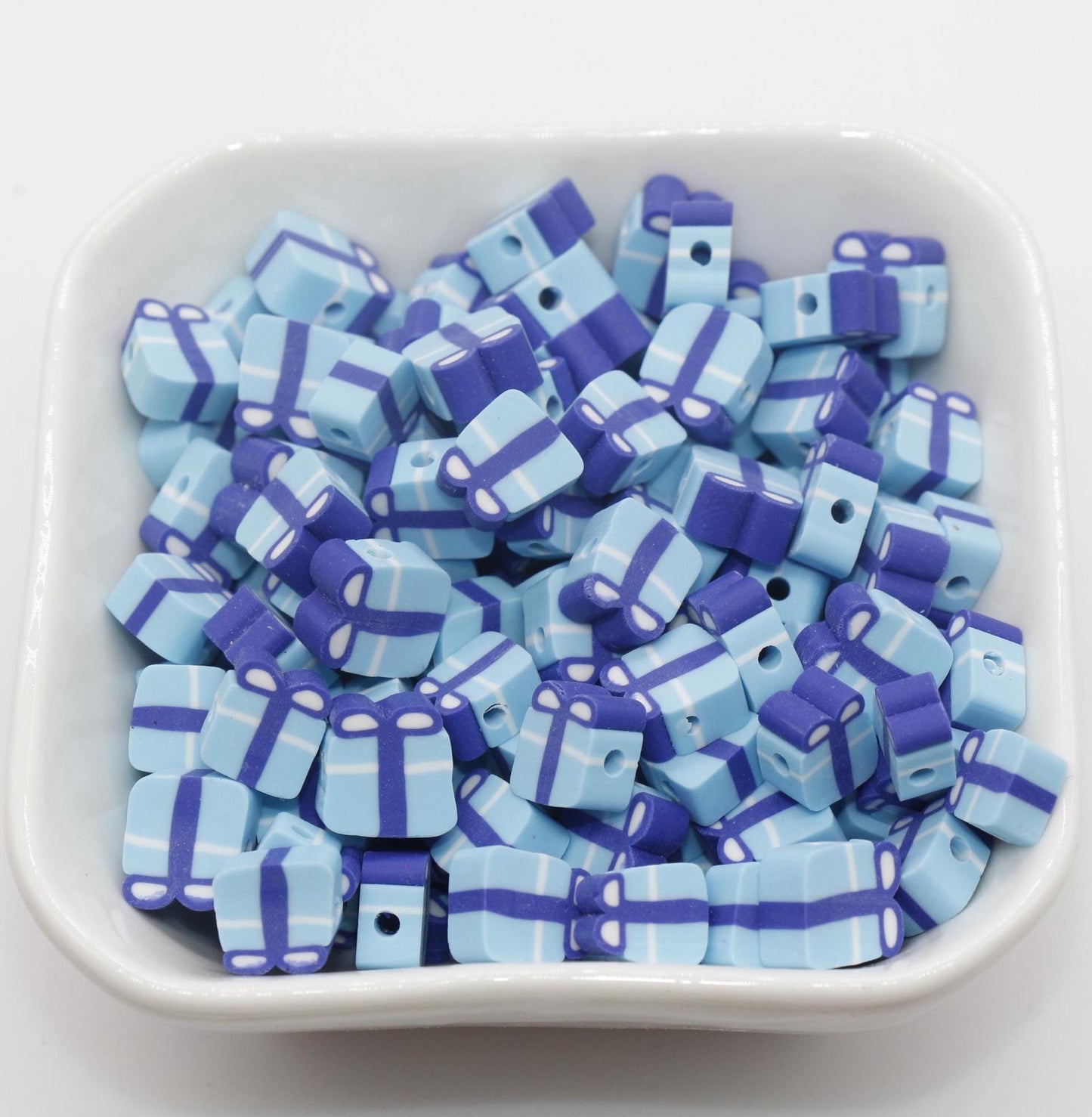 Gift Polymer Clay Beads, Gift Box Beads, Kawaii Gift Box Clay Beads, Jewelry Beads, Bead for Bracelet #731 #732