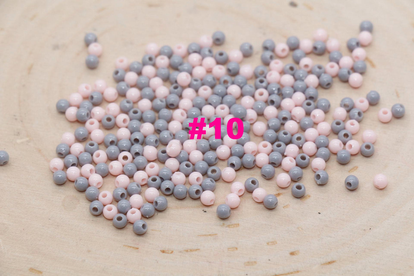 3mm Mix Round Beads, Plastic Round Beads, Round Spacer Beads, Bubblegum Beads, Multicolored Spacer Beads, Beads for Bracelets