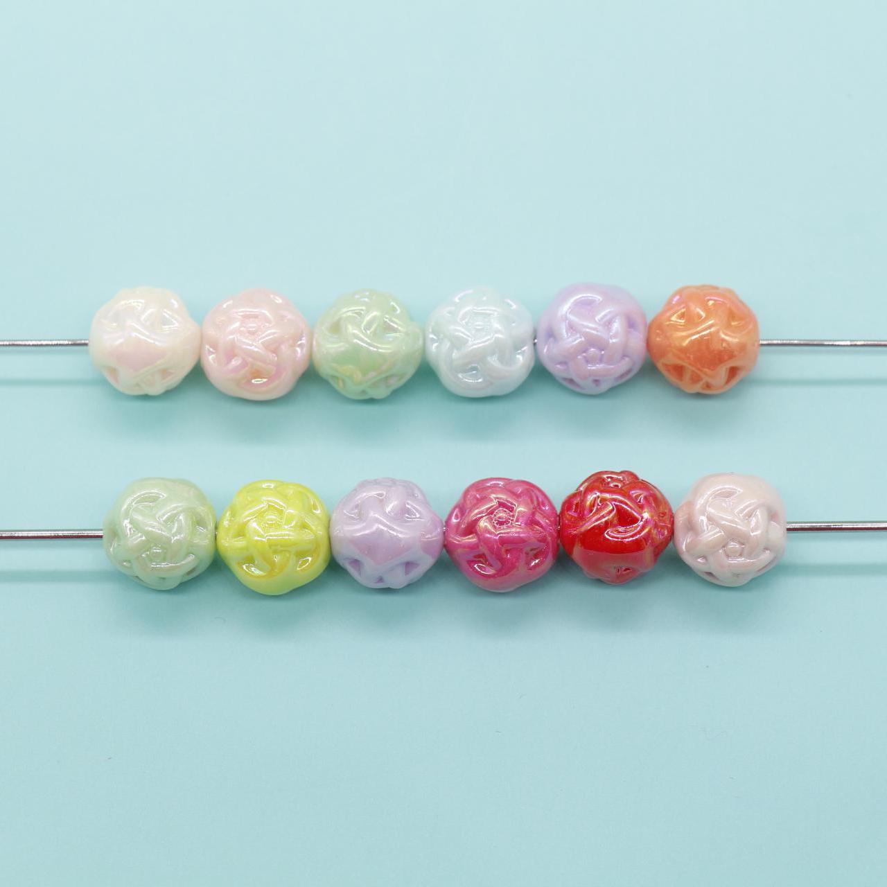 Mixed Twisted AB Beads, Iridescent Beads, Sparkle Gumball Beads, Bubblegum Beads, Chunky Beads, Beads for Bracelets, Size 11mm