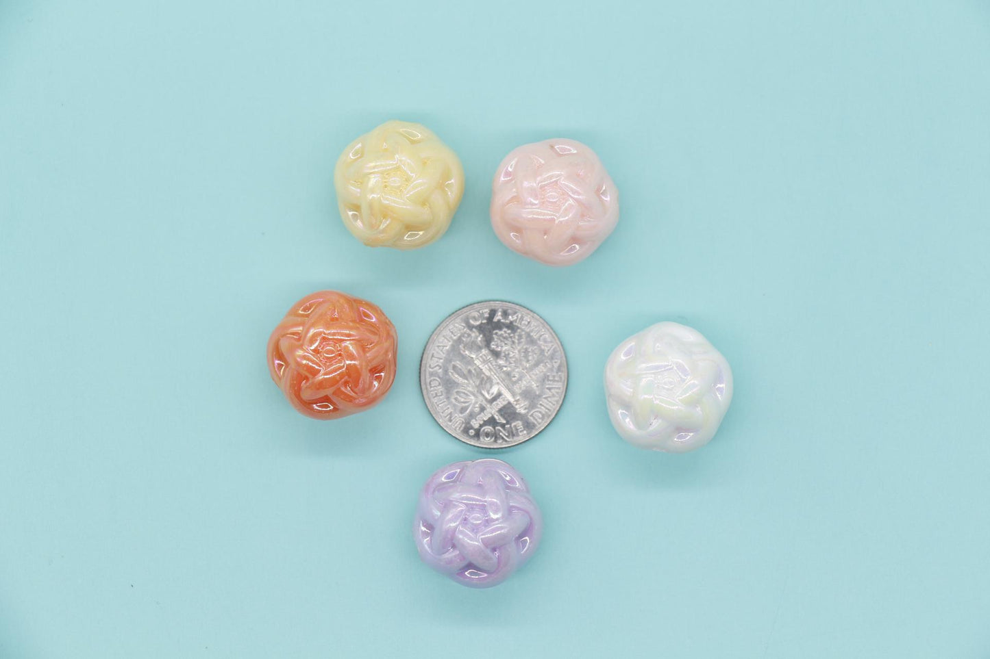 Mixed Twisted AB Beads, Iridescent Beads, Sparkle Gumball Beads, Bubblegum Beads, Chunky Beads, Beads for Bracelets, Size 15mm