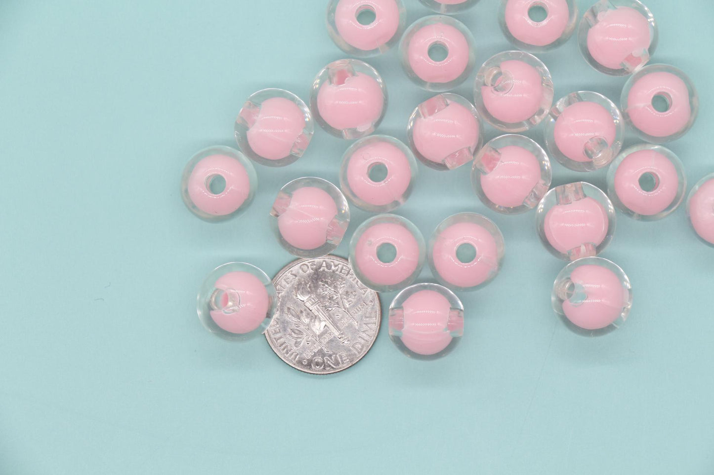 12mm Pink Beads, Round Pink Gumball Beads, Bubblegum Beads, Chunky Beads, Plastic Beads, Beads for Bracelets #3581