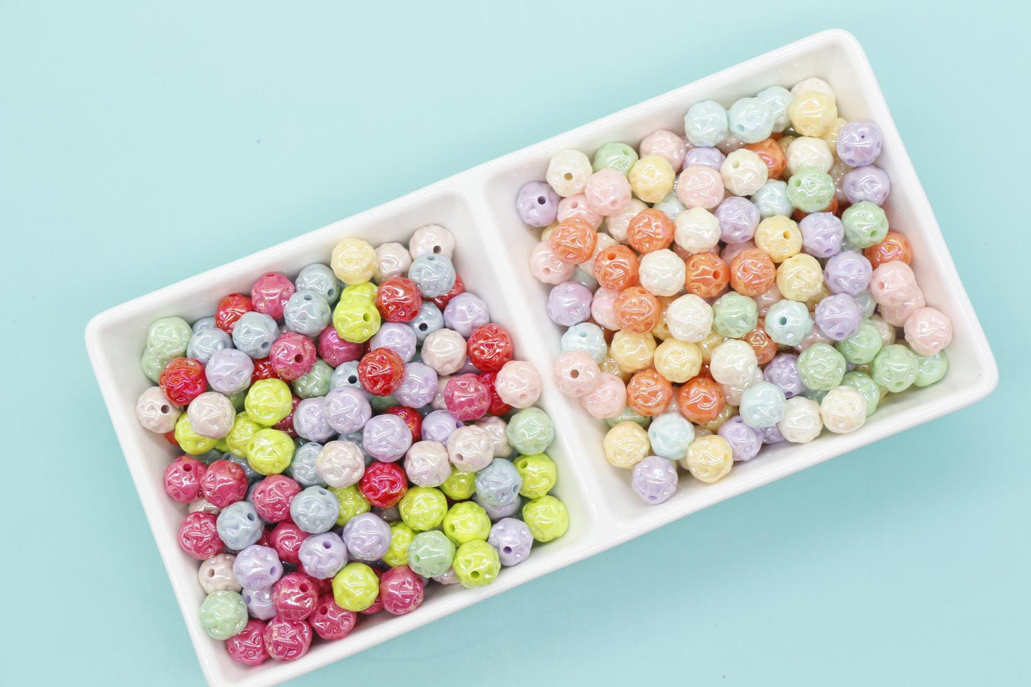 Mixed Twisted AB Beads, Iridescent Beads, Sparkle Gumball Beads, Bubblegum Beads, Chunky Beads, Beads for Bracelets, Size 11mm