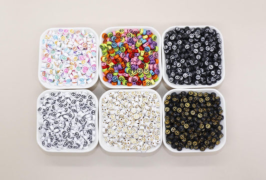 7mm Peace Beads | Round Acrylic Symbol Beads for Jewelry Making & Crafting, Peace Sign Beads for DIY Projects
