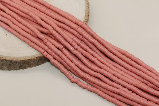 6mm Terracotta Heishi Beads, Polymer Clay Disc Beads, African Disc Beads, Full Strand #439