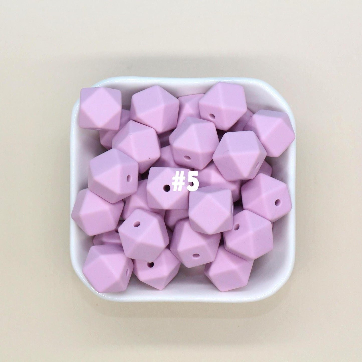 14mm Purple Hexagon Silicone Beads for DIY Jewelry Making, Soft Geometric Beads for Bracelets, Keychains, Bulk Craft Supplies