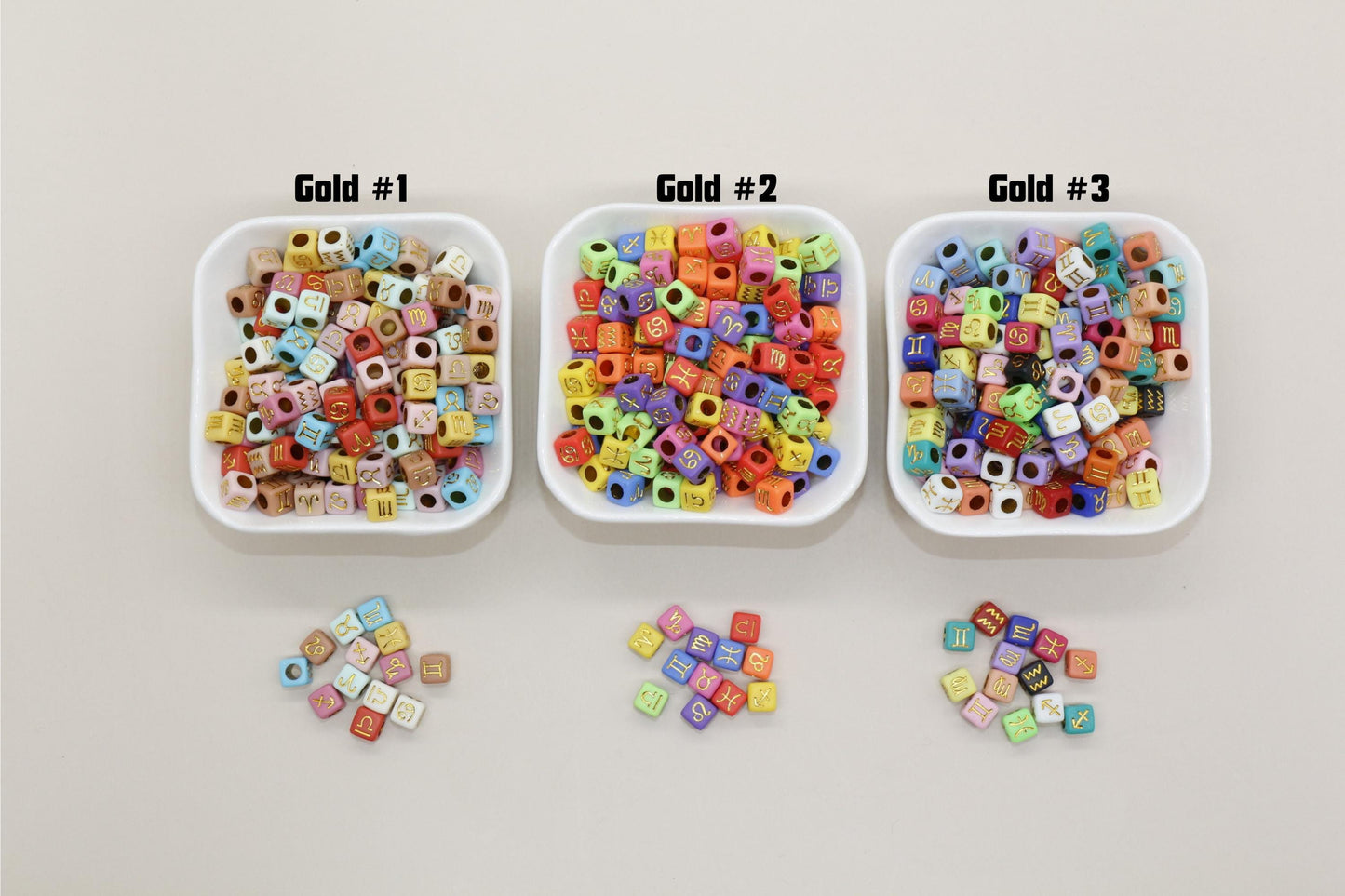7mm Mix Zodiac Symbol Beads for DIY Jewelry Making, Constellation Astrology Beads & Craft Supplies