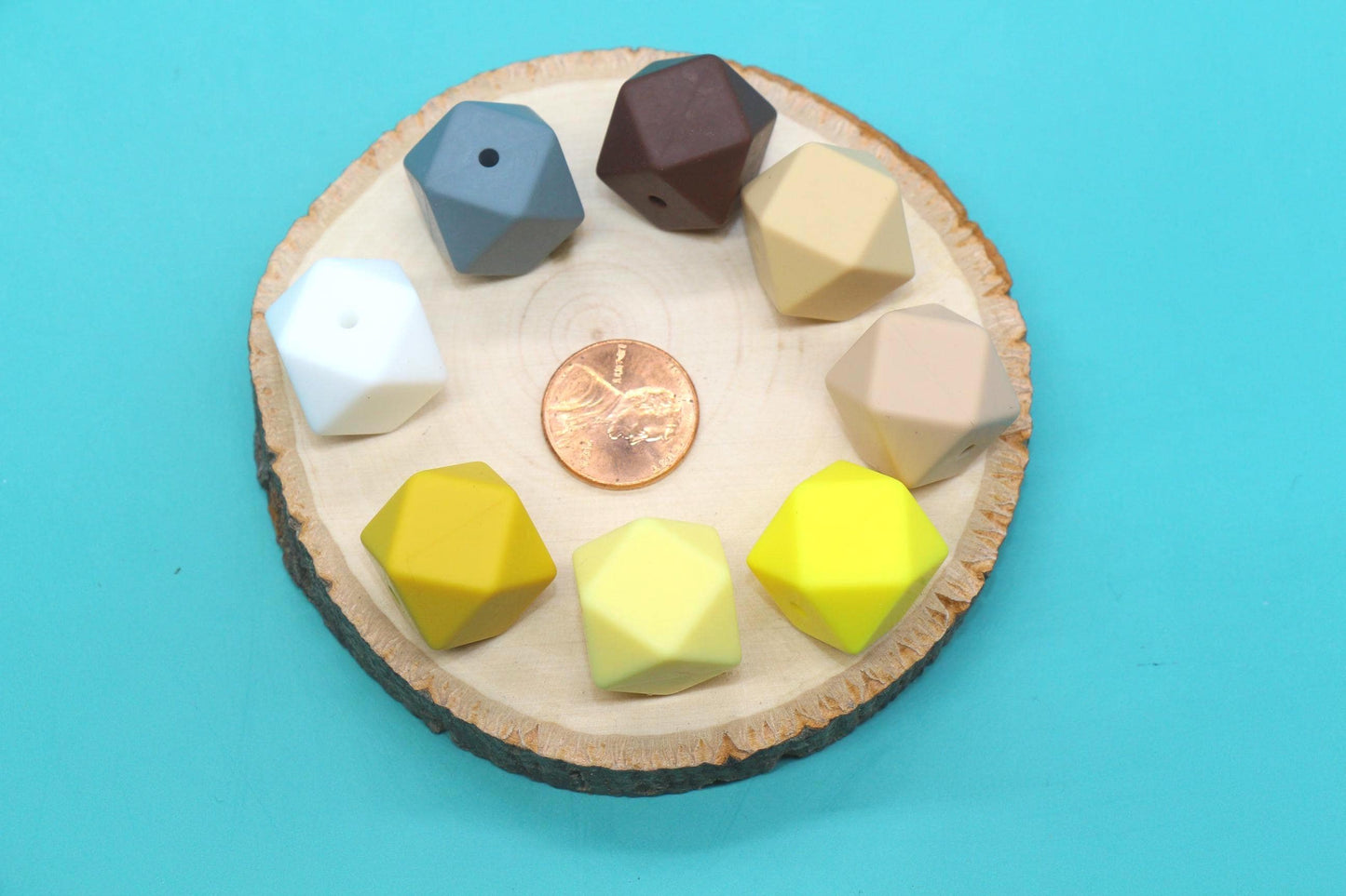 17mm Hexagon Silicone Beads, Jewelry Beads for Bracelets, Keychains, Soft Geometric Beads, DIY Craft Supplies