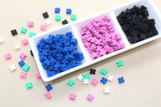 Polymer Clay Beads, Cross Beads , Jewelry Making Supplies for DIY Bracelets, Necklaces