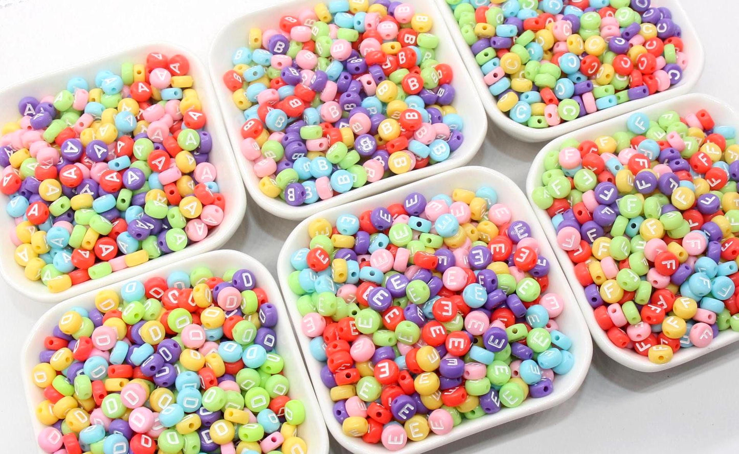 Pastel Letter Beads 7mm, Alphabet Beads for Bracelets, DIY Jewelry Making, Initial Necklaces, Name Beads for Crafts and Keychains