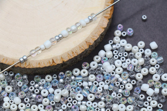 4mm multicolor mix 6/0 glass seed beads for bracelets and DIY jewelry making