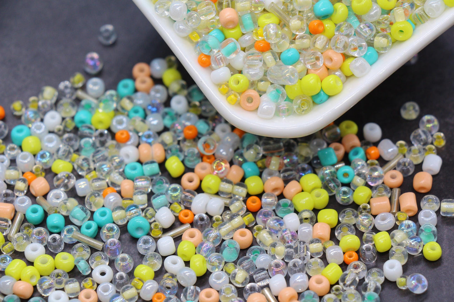 Mix Glass Seed Beads, Size 4mm 6/0 Glass Seed Beads, Multicolor Seed Beads, Rocailles Beads, Bracelet Beads #3658