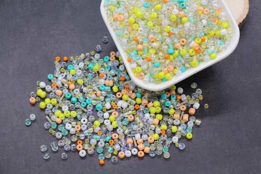 Mix Glass Seed Beads, Size 4mm 6/0 Glass Seed Beads, Multicolor Seed Beads, Rocailles Beads, Bracelet Beads #3658