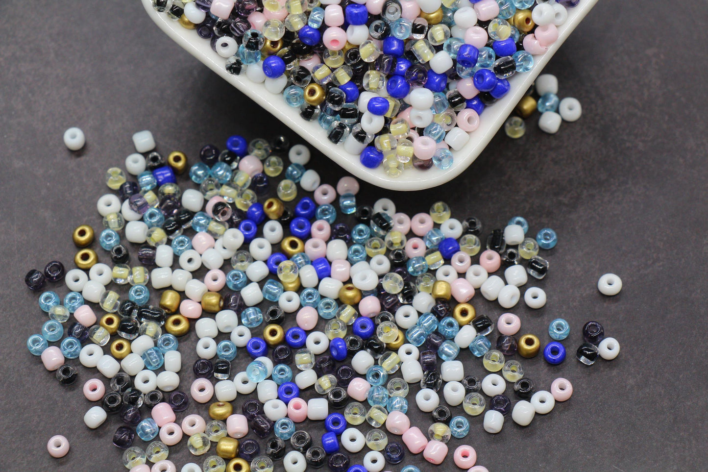 Mix Glass Seed Beads, Size 4mm 6/0 Glass Seed Beads, Multicolor Seed Beads, Rocailles Beads, Bracelet Beads #3660