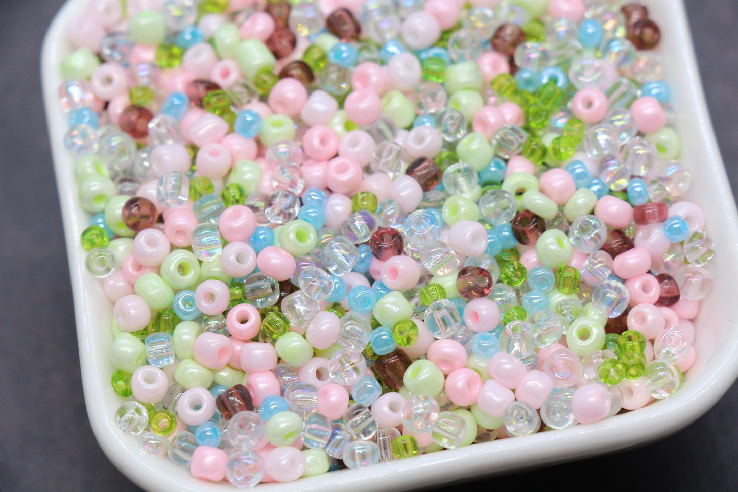 Mix Glass Seed Beads, Size 4mm 6/0 Glass Seed Beads, Mix Seed Beads, Rocailles Beads, Bracelet Beads #3665