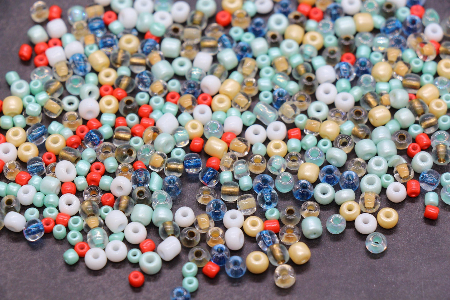 Mix Glass Seed Beads, Size 4mm 6/0 Glass Seed Beads, Mix Seed Beads, Rocailles Beads, Bracelet Beads #3669