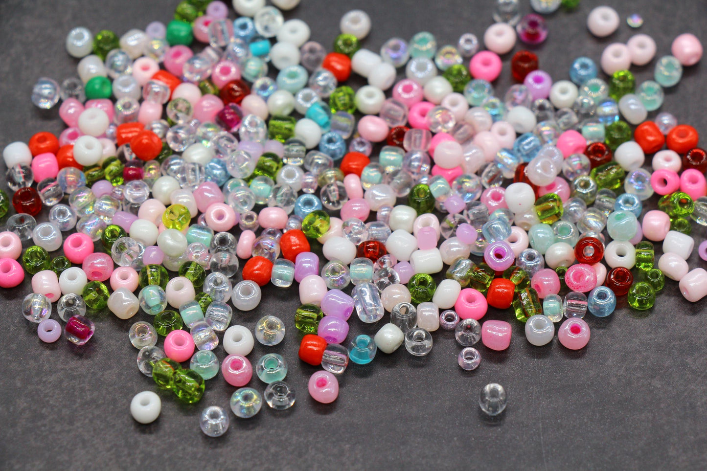 Mix Glass Seed Beads, Size 4mm 6/0 Glass Seed Beads, Mix Seed Beads, Rocailles Beads, Bracelet Beads #3670