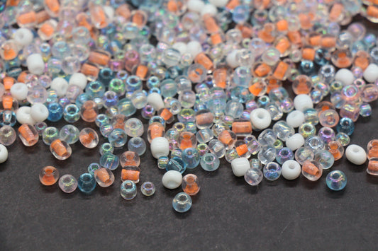 Mix Glass Seed Beads, Size 4mm 6/0 Glass Seed Beads, Mix Seed Beads, Rocailles Beads, Bracelet Beads #3672