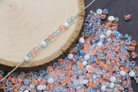 4mm assorted mix 6/0 glass seed beads for bracelet making and DIY beadwork