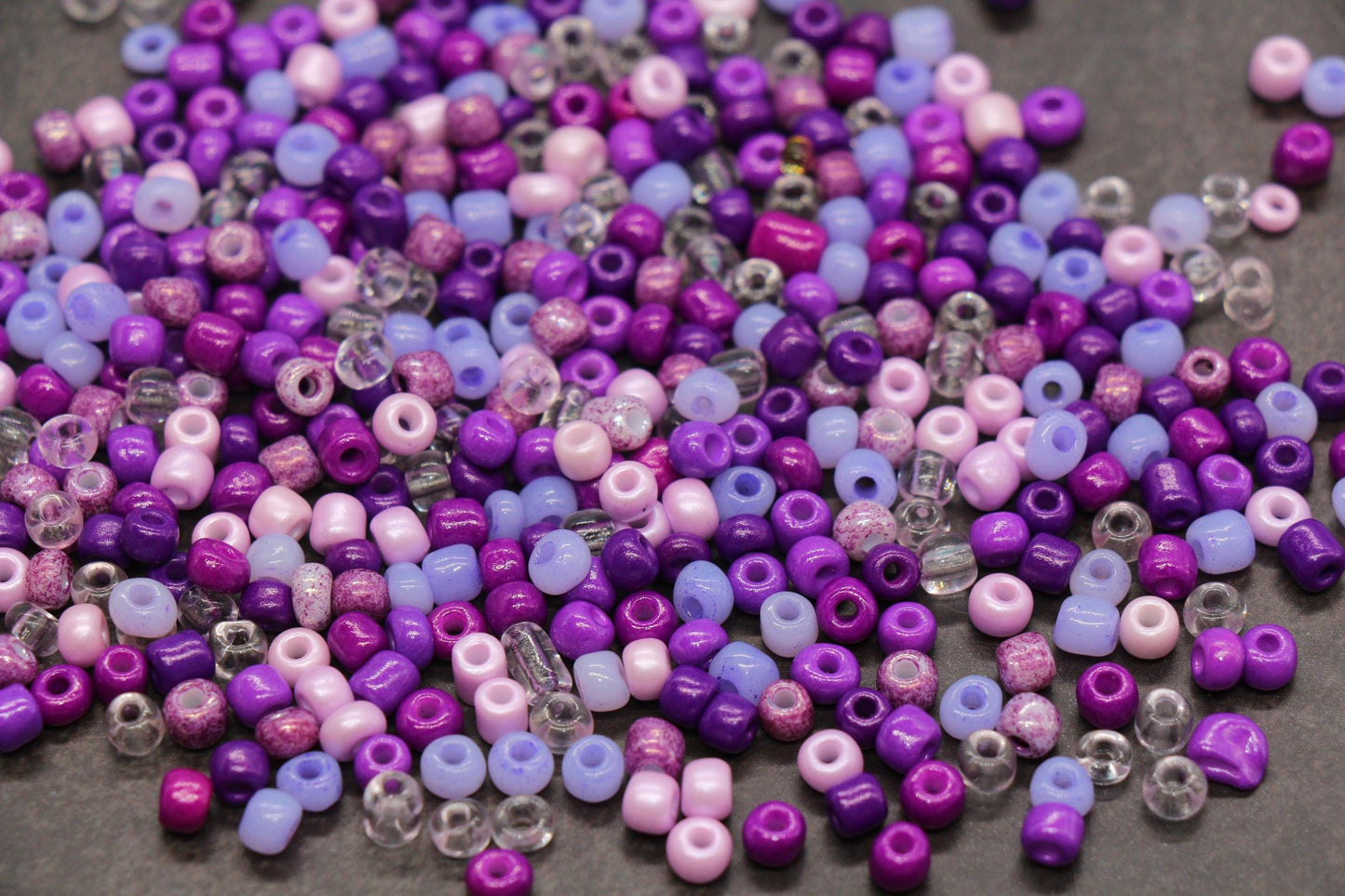 Mix Purple Glass Seed Beads, Size 4mm 6/0 Glass Seed Beads, Mix Seed Beads, Rocailles Beads, Bracelet Beads #3675