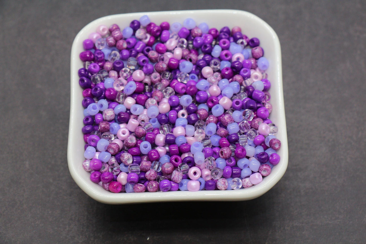 Mix Purple Glass Seed Beads, Size 4mm 6/0 Glass Seed Beads, Mix Seed Beads, Rocailles Beads, Bracelet Beads #3675