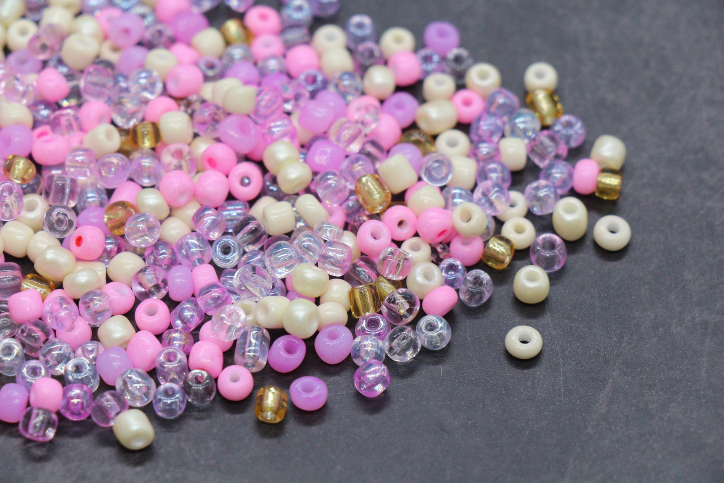 Mix Pink Glass Seed Beads, Size 4mm 6/0 Glass Seed Beads, Mix Seed Beads, Rocailles Beads, Bracelet Beads #3677