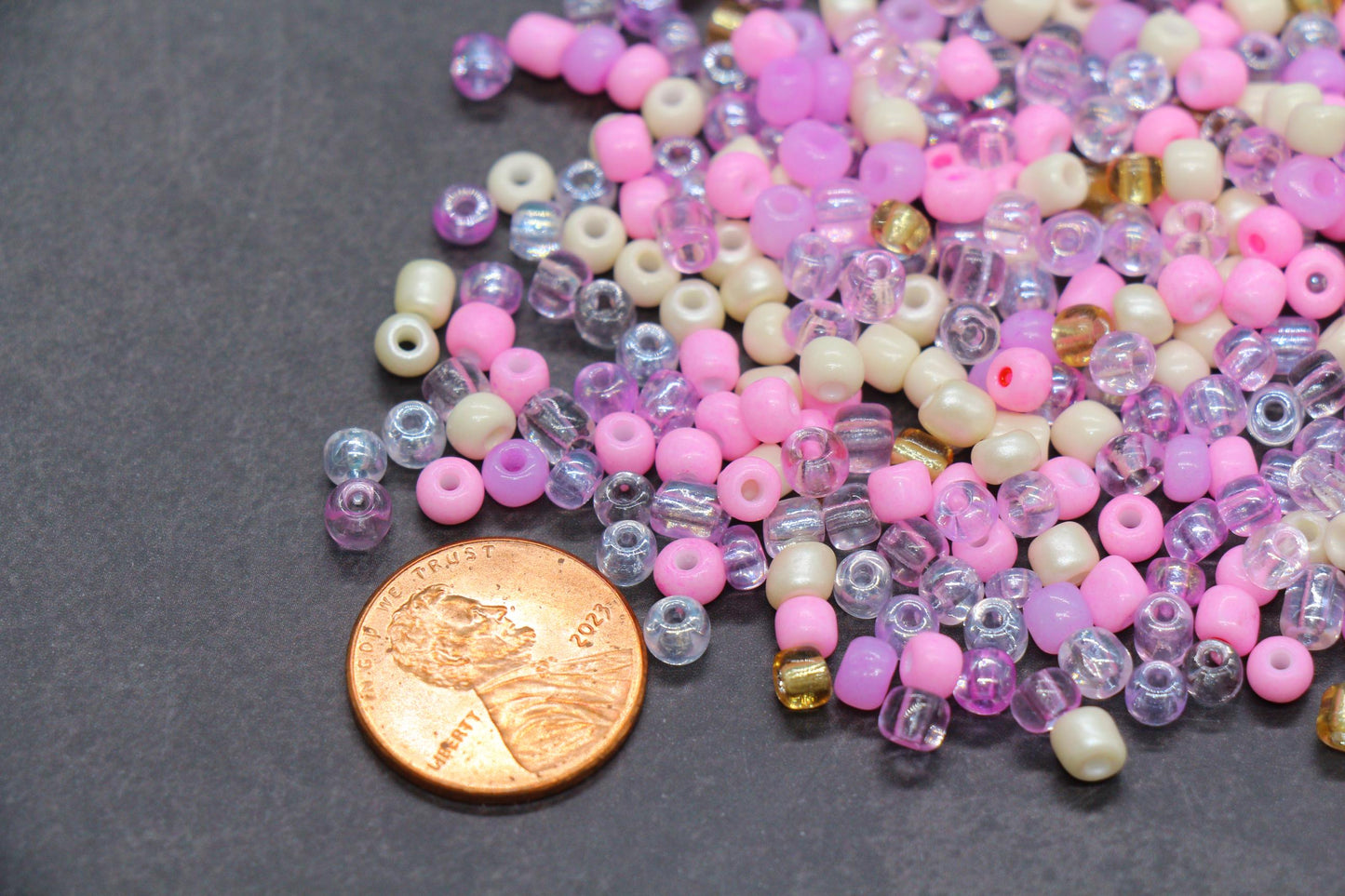 Mix Pink Glass Seed Beads, Size 4mm 6/0 Glass Seed Beads, Mix Seed Beads, Rocailles Beads, Bracelet Beads #3677