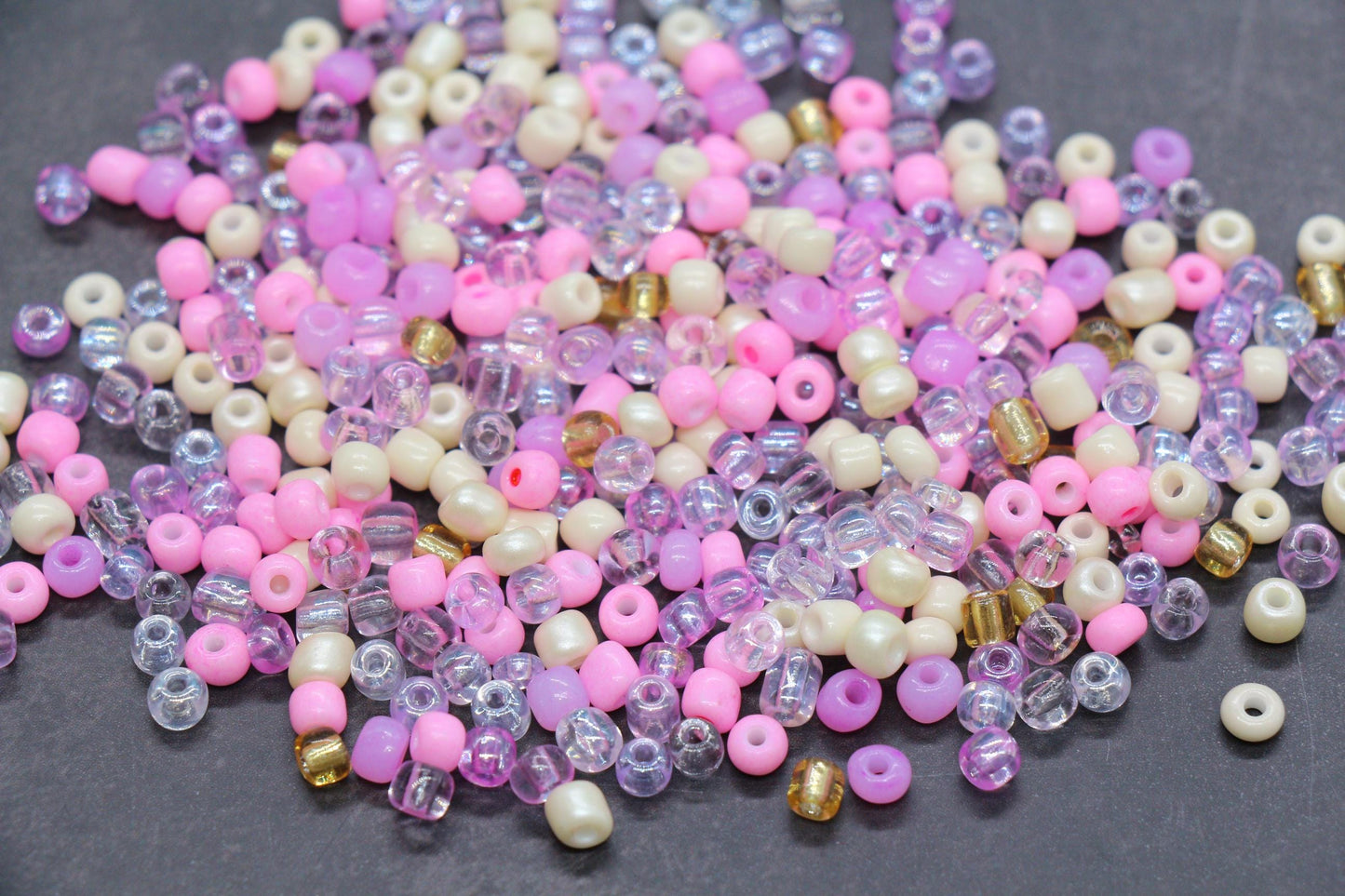 Mix Pink Glass Seed Beads, Size 4mm 6/0 Glass Seed Beads, Mix Seed Beads, Rocailles Beads, Bracelet Beads #3677