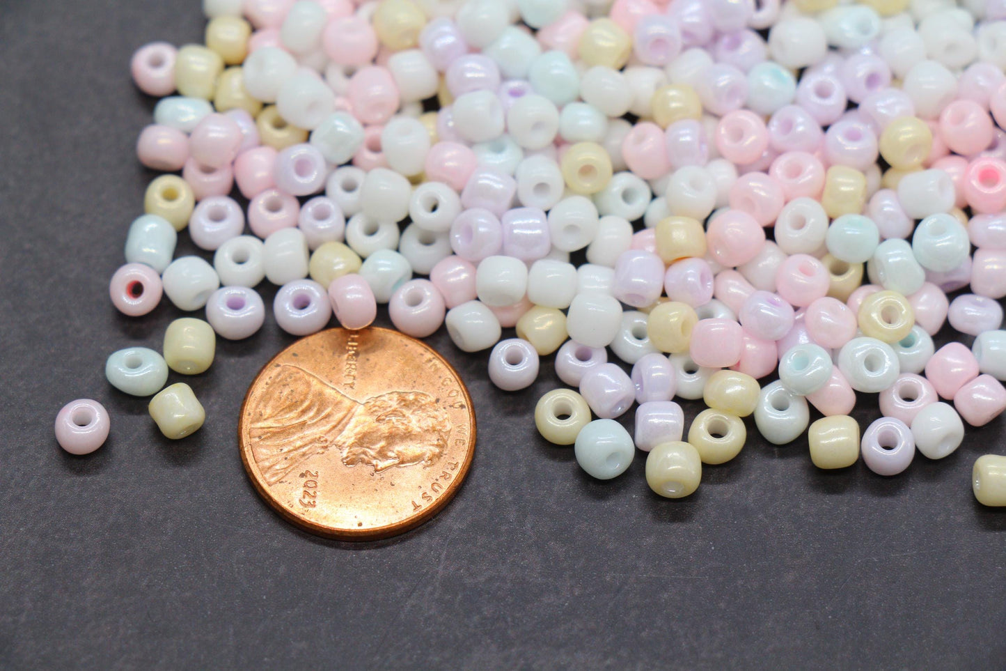 Mix Creamy Glass Seed Beads, Size 4mm 6/0 Glass Seed Beads, Mix Seed Beads, Rocailles Beads, Bracelet Beads #3681